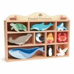 TENDER LEAF TOYS - 10 Coastal Creatures With Shelf