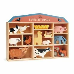 TENDER LEAF TOYS - 13 Farmyard Animals (Without The Shelf) Miniature Play Worlds