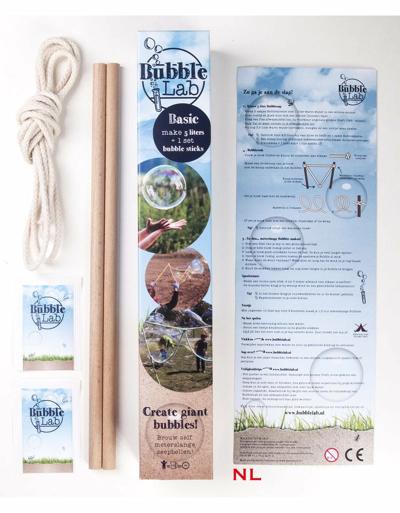Het Kleine Avontuur Outdoor BubbleLab - Create Giant Soap Bubbles - BASIC Set