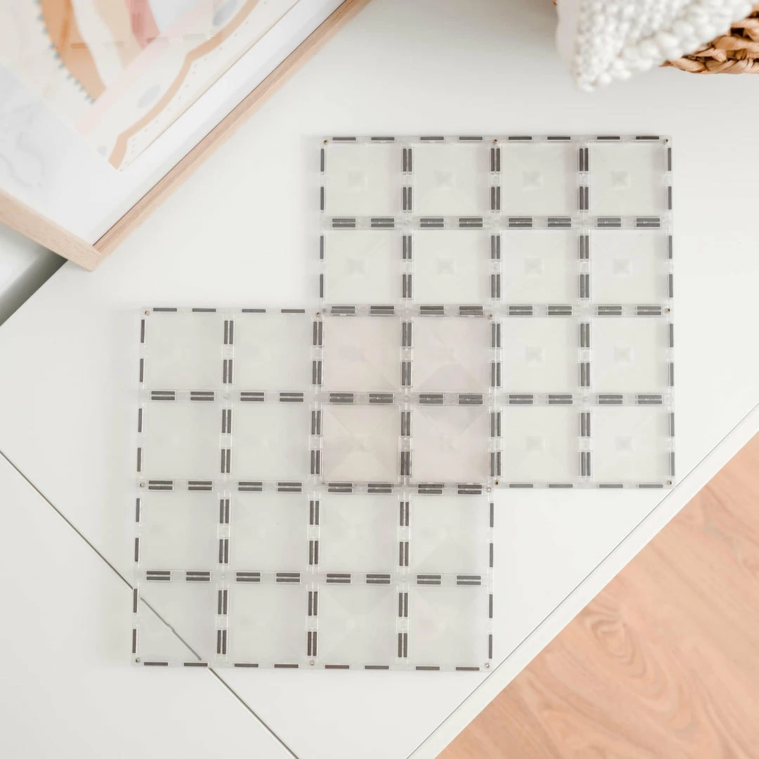 Connetix Tiles CONNETIX - 2 Piece Clear Base Plate Pack