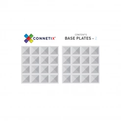 Connetix Tiles CONNETIX - 2 Piece Clear Base Plate Pack