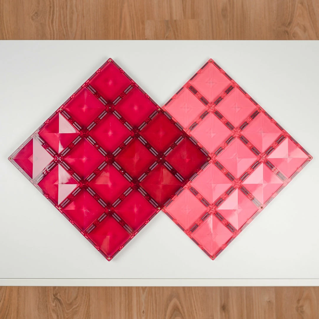Connetix Tiles Open-Ended Play CONNETIX - 2 Piece Base Plate Pink & Berry Pack