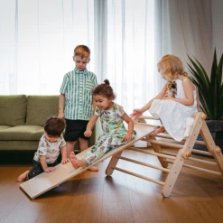 Ette Tete Mopitri Modifiable Pikler Triangle + Ramp Toddler Toys