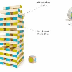 BS TOYS - Large Tower With Dice Games & Puzzles